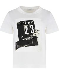 Givenchy - Tops ,Wit ,Katoen Katoenen T-Shirt Met Clapperboard Print - Lyst