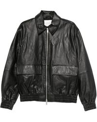 Studio Nicholson - Schwarze oversized reißverschlussjacke - Lyst