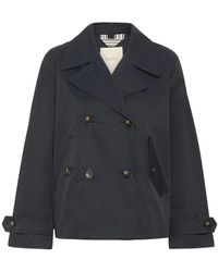 Part Two - Jassen ,Blauw ,Klassieke Donkerblauwe Jas Met Brede Kraag - Lyst