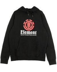 Element - Hoodies & Sweatvesten ,Zwart ,Katoen Verticale Hoodie Flint Zwart - Lyst