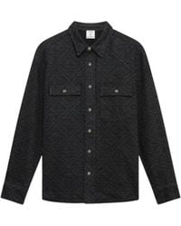 CASABLANCA - Jassen ,Zwart ,Denim Laser Monogram Denim Shirt - Lyst
