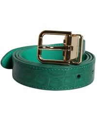 Dolce & Gabbana - Metall Logo Leder Taillengürtel - Lyst