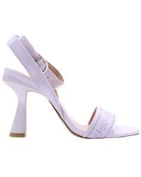 Liu Jo - High Heel Sandalen mit Jacquard-Logo - Lyst