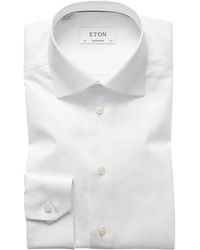 Eton - Camisa de ajuste contemporánea Blanco - Lyst