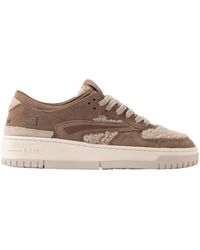 Date - Teddy Sneakers Met Leren Details - Lyst