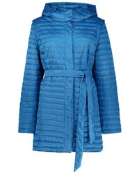Marina Rinaldi Ribbed Puffer Jacket - Blauw