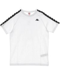Kappa - Slim Fit T-Shirt Wit/Zwart - Lyst