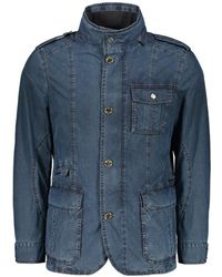 Moorer - Denimjacke Mit Zwei-Wege-Reißverschluss - Lyst