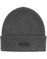 Fear Of God - Accessoires ,Grijs ,Geribbelde Gebreide Beanie - Lyst
