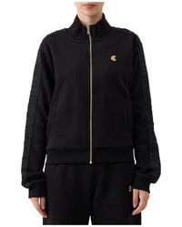 Just Cavalli - Hoodies & Sweatvesten ,Zwart ,Katoen Felpa Con Zip - Lyst