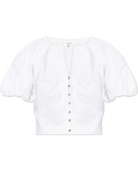 FRAME - The Dramatic Sleeve Blouse - Lyst