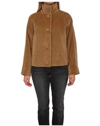 Max Mara - Jassen ,Bruin ,Wol Cappotto - Lyst