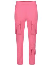 Jane Lushka - Pantalones cargo de jersey técnico rosa - Lyst