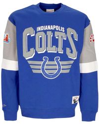 Mitchell & Ness - Hoodies & Sweatvesten ,Blauw ,Katoen Indianapolis Colts Crewneck Sweatshirt Nfl - Lyst