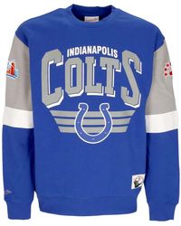 Mitchell & Ness - Hoodies & Sweatvesten ,Blauw ,Katoen Indianapolis Colts Crewneck Sweatshirt Nfl - Lyst