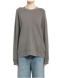 James Perse - Französischer terry raglan crewneck pullover,sweatshirts - Lyst