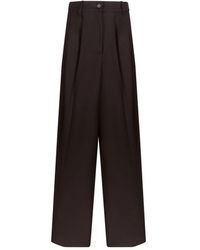 P.A.R.O.S.H. - P.A.R.O..H. ,Broeken ,Bruin ,Bruine Op Maat Gemaakte Broek Met Riemlussen - Lyst