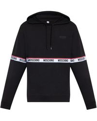 Moschino - Hoodies & Sweatvesten ,Zwart ,Katoen Zwarte Katoenen Hoodie Underbear Pe 24 - Lyst