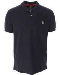Paul Smith - Tops ,Blauw ,Katoen Zebra Logo Polo Shirt - Lyst