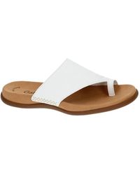 Gabor - Schoenen ,Wit ,Leer Cervo Footbed Flip Flop - Lyst