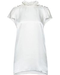 Manila Grace - Elegante blusa con stampa logo - Lyst