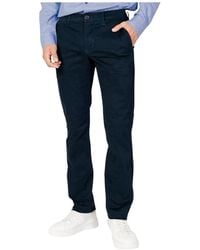 ARMANI EXCHANGE - Blaue einfarbige hose mit reißverschluss und knopfverschluss - Lyst