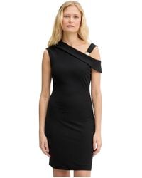 Guess - Kleedjes ,Zwart ,Polyester Brigitte Mini Jurk - Lyst