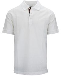 Burberry - Tops ,Wit ,Katoen Polo Shirt Met Knoopsluiting - Lyst