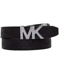 Michael Kors - Accessoires ,Zwart ,Leer Omkeerbare Riem Met Logo - Lyst