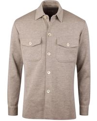 Stenströms - Milano Overshirt Gebreide Merino Wol - Lyst