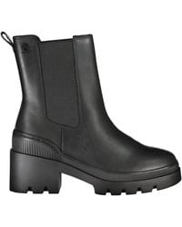 Tommy Hilfiger - Chic Side Elastic Ankle Boots With Logo Detail - Lyst