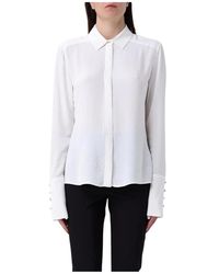 Patrizia Pepe - Weiße Seidenbluse Klassischer Stil - Lyst