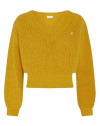 FABIENNE CHAPOT - V-ausschnitt starry pullover in safran - Lyst