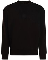 C.P. Company - Zwarte Katoenen Sweatshirt Met Ronde Kraag - Lyst