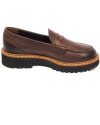 Hogan - Schoenen ,Bruin ,Leer Vintage Loafers Met Memory Foam Zool - Lyst