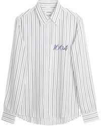 Soulland - Camisa de manga larga con dobladillo curvado y rayas - Lyst