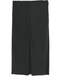 Ami Paris - Rokken ,Zwart ,Midi Rok Met Naaddetail Aan De Voorkant - Lyst