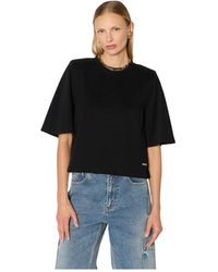 Berenice - Tops ,Zwart ,Teepad Oversized T-Shirt - Lyst