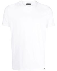 Tom Ford - Tops ,Wit ,Katoen Katoenen T-Shirt Met Ronde Hals En Logo - Lyst