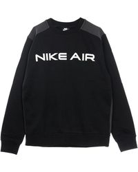 Nike - Air crew sweatshirt schwarz/grau/weiß - Lyst