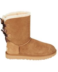 UGG - Schoenen ,Bruin ,Polyester Bailey Bow Ii Laarzen Chestnut - Lyst