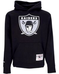 Mitchell & Ness - Hoodies & Sweatvesten ,Zwart ,Katoen Oakland Raiders Logo Hoodie Zwart - Lyst