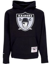 Mitchell & Ness - Hoodies & Sweatvesten ,Zwart ,Katoen Oakland Raiders Logo Hoodie Zwart - Lyst