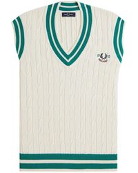 Fred Perry - V-Neck Knitwear - Lyst
