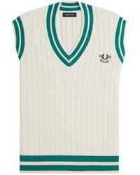 Fred Perry - V-Neck Knitwear - Lyst
