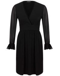 Twinset - Jersey v-ausschnitt ausgestelltes kleid - Lyst