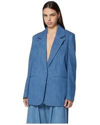 Silvian Heach - Oversize-Blazer Aus Denim - Lyst