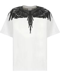 Marcelo Burlon - T-shirt bianca con stampa icon wings - Lyst