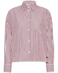 Weekend by Maxmara - Overhemden ,Veelkleurig ,Katoen Katoenen Poplin Blouse Shirt - Lyst