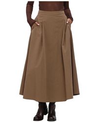 Minus - Rokken ,Bruin ,Msrosea Midi Rok - Lyst